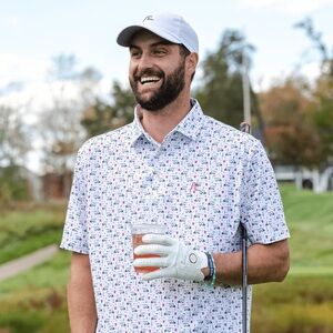 Rhoback bev cart men’s polo NWT